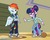 Size: 1009x806 | Tagged: safe, artist:tylerdashart, rainbow dash, sci-twi, twilight sparkle, pegasus, unicorn, anthro, equestria girls, g4, my little pony equestria girls: better together, stressed in show, stressed in show: rainbow dash, basketball, clothes, converse, female, floppy ears, glasses, gym, human pony dash, jacket, lesbian, looking down, pants, scene interpretation, ship:sci-twidash, ship:twidash, shipping, shoes, smiling, sneakers, sports, tongue out, unicorn sci-twi, wristband