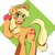 Size: 1000x1000 | Tagged: safe, artist:sozglitch, applejack, earth pony, pony, g4, apple, female, food, mare, solo