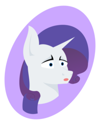 Size: 2412x3000 | Tagged: safe, artist:alltimemine, rarity, pony, unicorn, g4, bust, female, high res, horn, inkscape, lineless, mare, open mouth, portrait, solo, vector