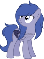 Size: 400x530 | Tagged: safe, artist:sunsetlicious, oc, oc only, oc:shadow night, pegasus, pony, female, mare, obtrusive watermark, simple background, solo, transparent background, two toned wings, watermark
