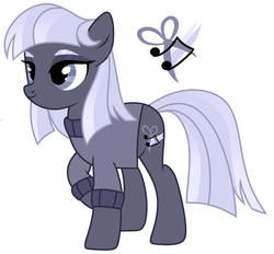 Size: 3664x3400 | Tagged: safe, artist:hamterinthebulb, oc, oc only, oc:cutting edge, earth pony, pony, clothes, eyebrows, eyeshadow, female, high res, makeup, mare, raised hoof, show accurate, simple background, solo, sweater, white background