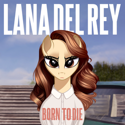 Size: 1500x1500 | Tagged: safe, artist:aldobronyjdc, pony, album cover, lana del rey, ponified, solo