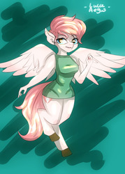 Size: 1280x1786 | Tagged: safe, artist:lucaaegus, oc, oc only, pegasus, anthro, unguligrade anthro, abstract background, anthro oc, clothes, dress, female, solo