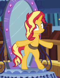 Size: 572x744 | Tagged: safe, screencap, sunset shimmer, twilight sparkle, alicorn, pony, unicorn, equestria girls, equestria girls specials, g4, my little pony equestria girls: better together, my little pony equestria girls: forgotten friendship, animated, cropped, female, flailing, gif, in the human world for too long, twilight sparkle (alicorn)