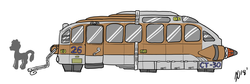 Size: 4592x1541 | Tagged: safe, artist:dombrus, fallout equestria, bus, sky bandit, sky bus, skywagon