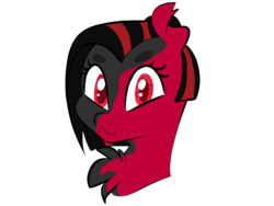 Size: 1600x1200 | Tagged: safe, artist:songheartva, oc, oc only, oc:crimson glow, earth pony, pony, bust, female, mare, portrait, red and black oc, simple background, solo, transparent background