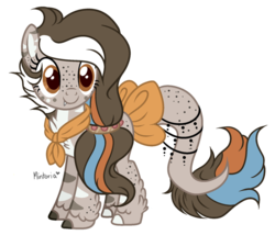 Size: 1024x878 | Tagged: safe, artist:mintoria, oc, oc only, oc:kimber, earth pony, pony, augmented tail, bow, fangs, female, mare, simple background, solo, tail bow, transparent background