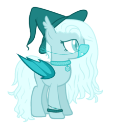 Size: 954x1060 | Tagged: safe, artist:purpleponys4life, oc, oc only, oc:icey bite, bat pony, pony, bandana, female, hat, mare, simple background, solo, white background, witch hat