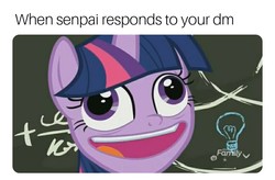 Size: 792x520 | Tagged: safe, edit, edited screencap, screencap, twilight sparkle, alicorn, pony, g4, my little pony best gift ever, chalkboard, faic, female, meme, pudding face, solo, twilight sparkle (alicorn)