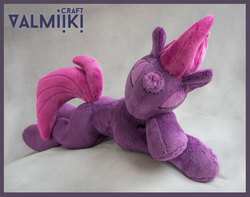 Size: 1521x1200 | Tagged: safe, artist:valmiiki, fizzlepop berrytwist, tempest shadow, pony, unicorn, g4, female, irl, mare, photo, plushie, sleeping, solo