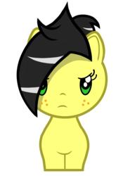 Size: 2000x2700 | Tagged: safe, artist:toyminator900, oc, oc only, oc:uppercute, earth pony, pony, cutie mark crew, freckles, high res, simple background, solo, toy, transparent background