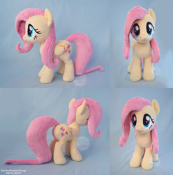 Size: 2984x3011 | Tagged: safe, artist:sophiesplushies, fluttershy, pony, g4, butt, cute, high res, irl, photo, plot, plushie, shyabetes, solo