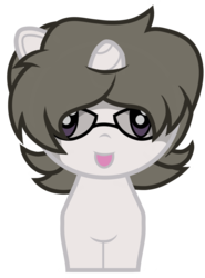 Size: 2000x2700 | Tagged: safe, artist:toyminator900, oc, oc only, oc:solaria, pony, unicorn, cutie mark crew, glasses, high res, open mouth, simple background, solo, toy, transparent background