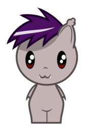 Size: 2000x2700 | Tagged: safe, artist:toyminator900, oc, oc only, oc:coldfire (bat pony), bat pony, pony, :3, bat pony oc, cutie mark crew, fangs, high res, simple background, solo, toy, transparent background