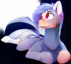 Size: 1136x1024 | Tagged: safe, artist:fuzzypones, pony, coloredbyai, lying, male, question, solo