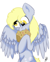 Size: 800x1000 | Tagged: safe, artist:timeatriy-time-lives, derpy hooves, pony, g4, female, food, muffin, simple background, solo, transparent background
