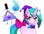 Size: 927x732 | Tagged: safe, artist:yuyutsuka_0130, oc, oc only, oc:yukari, pony, unicorn, bill cipher, bow, female, gravity falls, male, mare, solo