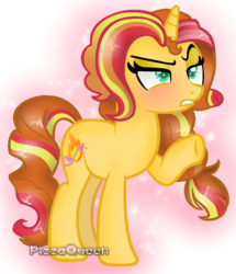 Size: 792x923 | Tagged: safe, artist:doroshll, oc, oc only, oc:melody, pony, unicorn, female, magical lesbian spawn, mare, offspring, parent:adagio dazzle, parent:sunset shimmer, parents:sunsagio, solo