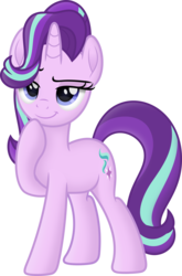 Size: 4000x6058 | Tagged: safe, artist:negatif22, starlight glimmer, pony, unicorn, g4, female, hoof over mouth, lidded eyes, movie accurate, raised eyebrow, raised hoof, simple background, smiling, smirk, smug, solo, transparent background, vector
