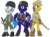 Size: 3500x2585 | Tagged: safe, artist:xphil1998, oc, oc:gravity check, oc:paladin colt, oc:trigger hooves, earth pony, pegasus, pony, unicorn, bayonet, belt, boots, camouflage, clothes, fallschirmjäger, fg42, floppy ears, german, germany, gewehr 43, gun, high res, jacket, male, military, military pony, military uniform, mp-18, open mouth, paratrooper, shoes, simple background, stahlhelm, stallion, submachinegun, transparent background, weapon, wehrmacht, world war ii