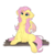 Size: 3000x3000 | Tagged: safe, artist:allisonbacker, fluttershy, pony, g4, eyebrows, female, high res, looking at you, mare, simple background, solo, transparent background