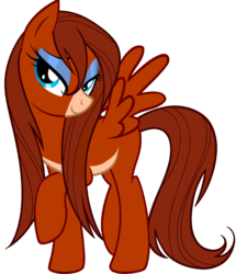 Size: 2434x2699 | Tagged: safe, artist:puccafangirl, pegasus, pony, base used, blue eyeshadow, crossover, eyeshadow, high res, ice age, ice age 3: dawn of the dinosaurs, looking at you, makeup, ponified, scratte, seductive look, smiling, wet mane