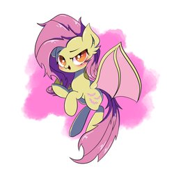 Size: 2048x2048 | Tagged: safe, artist:nanima, fluttershy, bat pony, pony, g4, bat ponified, female, flutterbat, high res, looking at you, mare, race swap, solo