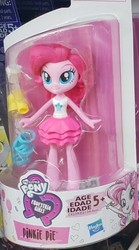 Size: 374x675 | Tagged: safe, pinkie pie, equestria girls, g4, my little pony equestria girls: better together, doll, equestria girls logo, equestria girls minis, fashion squad, female, hasbro, irl, merchandise, photo, toy
