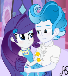Size: 2377x2661 | Tagged: safe, artist:sparkling-sunset-s08, rarity, oc, equestria girls, equestria girls series, g4, canon x oc, female, geode of shielding, high res, magical geodes, male, shipping, straight