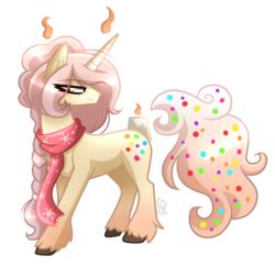 Size: 1493x1449 | Tagged: safe, artist:sugaryicecreammlp, oc, oc only, oc:sugar cookie, original species, pony, scented pony, female, mare, simple background, solo, transparent background