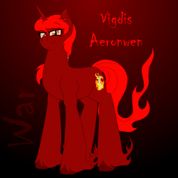 Size: 2000x2000 | Tagged: safe, artist:glacierfrostclaw, oc, oc:vigdis aeronwen, pony, unicorn, female, high res, mare, oc villain, sister of war, sisters of the apocalypse, unshorn fetlocks