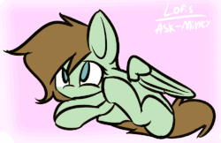 Size: 1241x805 | Tagged: safe, artist:lofis, oc, oc:mint chocolate, pegasus, pony, animated, behaving like a dog, colored, cute, female, flapping, frame by frame, gif, lying down, mare, scratching, scratching with hind leg, solo, spread wings, wing spreading, wings
