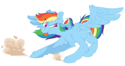 Size: 1280x674 | Tagged: safe, artist:soulpulp, rainbow dash, pony, g4, female, fluffy, simple background, solo, tongue out, transparent background