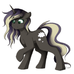 Size: 400x400 | Tagged: safe, artist:mindlesssketching, oc, oc only, oc:silent rhyme, pony, unicorn, female, mare, pixel art, simple background, solo, transparent background