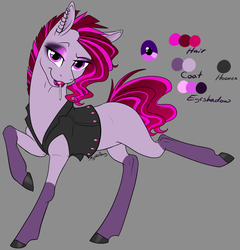 Size: 791x824 | Tagged: safe, artist:mythpony, oc, oc only, earth pony, pony, clothes, female, jacket, leather jacket, mare, reference sheet, solo