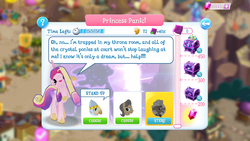 Size: 1280x720 | Tagged: safe, gameloft, ma hooffield, princess cadance, tantabus, g4, group quests, hooffield family
