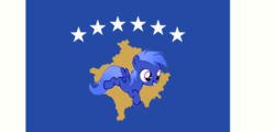 Size: 732x350 | Tagged: safe, oc, pony, kosovan flag, kosovo