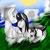 Size: 3000x3000 | Tagged: safe, artist:kensynvalkry, oc, oc:luna graze, oc:midnightflurry, oc:winter stripes, pony, cute, family, female, field, filly, high res, male, mare, parents:oc x oc, snuggling, stallion