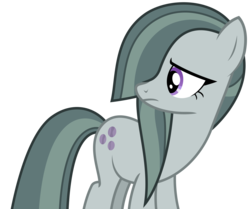 Size: 2725x2278 | Tagged: safe, artist:sketchmcreations, marble pie, earth pony, pony, g4, my little pony best gift ever, frown, hair over one eye, high res, looking back, simple background, solo, transparent background, vector