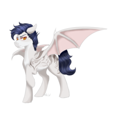 Size: 1024x1151 | Tagged: safe, artist:kimyowolf, oc, oc only, oc:chris, bat pony, pony, male, simple background, solo, stallion, transparent background