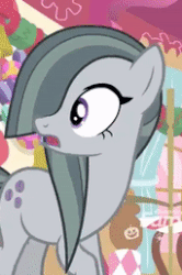 Size: 171x257 | Tagged: safe, screencap, marble pie, earth pony, pony, g4, my little pony best gift ever, animated, cropped, cute, cutie mark, female, gif, giggling, grin, laughing, marblebetes, smiling, solo