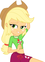 Size: 3000x4109 | Tagged: safe, artist:cloudy glow, artist:sugar-loop, applejack, equestria girls, equestria girls series, g4, turf war, .ai available, clothes, cute, female, geode of super strength, jackabetes, lifeguard, lifeguard applejack, magical geodes, simple background, solo, swimsuit, transparent background, vector