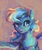 Size: 1207x1436 | Tagged: safe, artist:malinetourmaline, oc, oc only, oc:honey melon, pony, bust, ear piercing, female, mare, piercing, portrait, solo