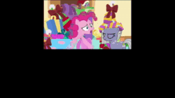 Size: 1920x1080 | Tagged: editor needed, source needed, safe, edit, screencap, gummy, limestone pie, pinkie pie, best gift ever, g4, animated, camera, comparison, dipper pines, gravity falls, hat, male, present, sound, webm