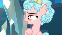 Size: 1280x720 | Tagged: safe, screencap, cozy glow, pony, g4, school raze, cozy glow is not amused, crossed arms, female, filly, foal, narrowed eyes, solo