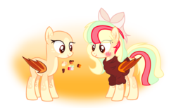 Size: 2746x1679 | Tagged: safe, artist:vixenfin, oc, oc only, oc:caramel nibbles, bat pony, pony, bat pony oc, blaze (coat marking), blushing, bow, clothes, coat markings, facial markings, fangs, female, hair bow, mare, reference sheet, simple background, solo, sweater, transparent background