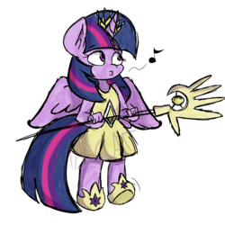 Size: 3000x3000 | Tagged: safe, artist:mal-cat, twilight sparkle, alicorn, anthro, unguligrade anthro, g4, female, high res, hoof tapping, looking away, populous, simple background, solo, staff, transparent background, twilight sparkle (alicorn), watermark, whistling