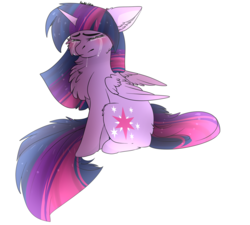 Size: 2000x1800 | Tagged: safe, artist:krissstudios, twilight sparkle, alicorn, pony, g4, blushing, chest fluff, crying, cutie mark, eyes closed, female, floppy ears, fluffy, mare, simple background, sitting, solo, twilight sparkle (alicorn), white background