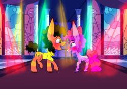 Size: 800x564 | Tagged: safe, artist:artistginger, cheese sandwich, pinkie pie, pony, g4, female, male, ship:cheesepie, shipping, straight