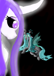 Size: 3508x4960 | Tagged: safe, artist:mr100dragon100, queen chrysalis, changedling, changeling, g4